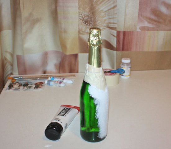 Бутылка шампанкого декупаж материалы