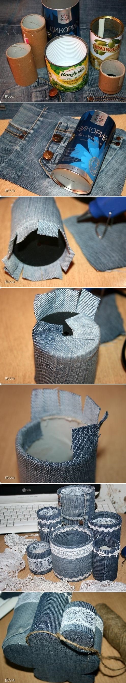 Подставка изджинсовой ткани
