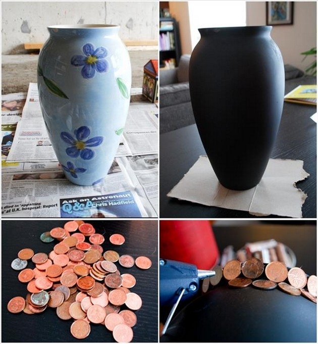 ваза с монетками