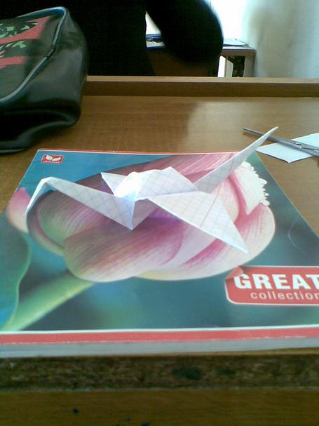 Журавлик оригами