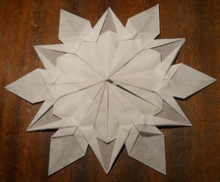 снежинка оригами